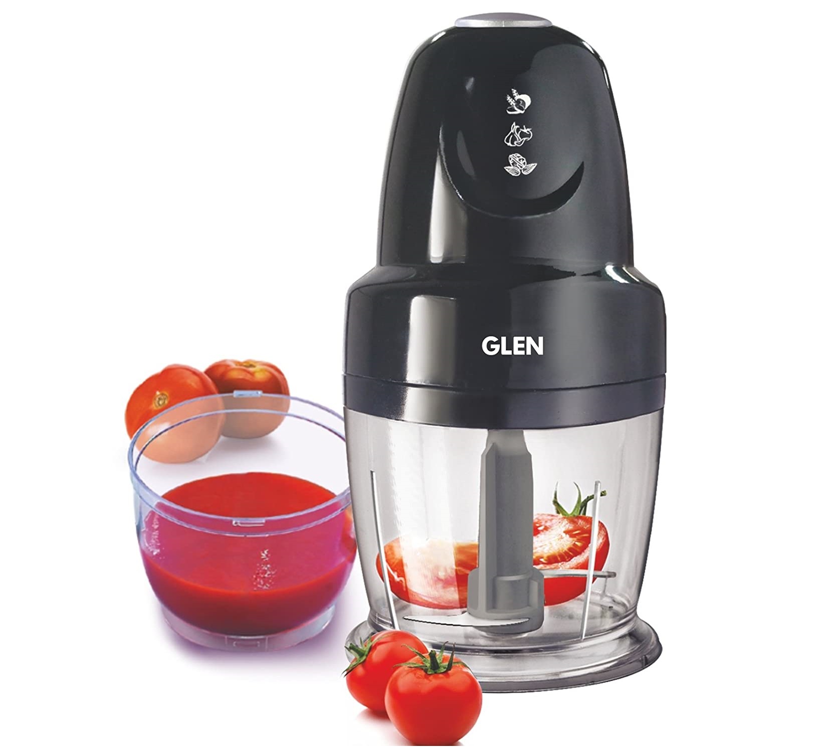 Glen Mini Chopper 250 Watts With Extra Bowl Black