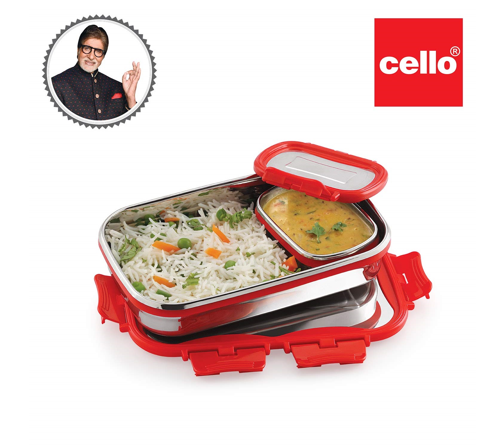 Cello Thermo Click Stainless Steel Lunch Box